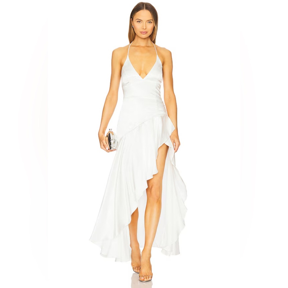 Bardot Sorella Halter Dress in Orchid White XL (US 10 / AU 14 / EU 42 / UK 14)